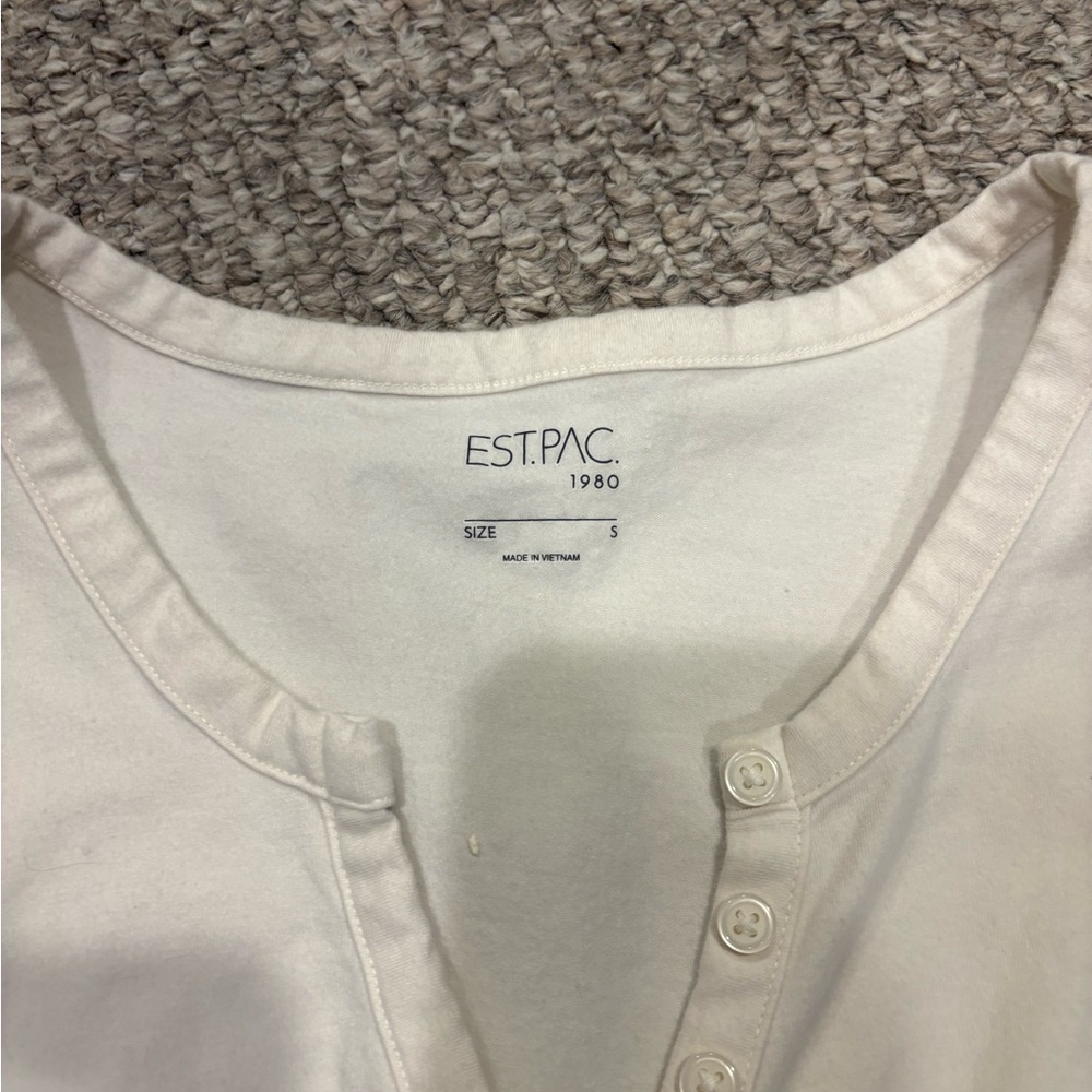 PacSun Cream Button-Front Tank Top - Picture 2 of 3
